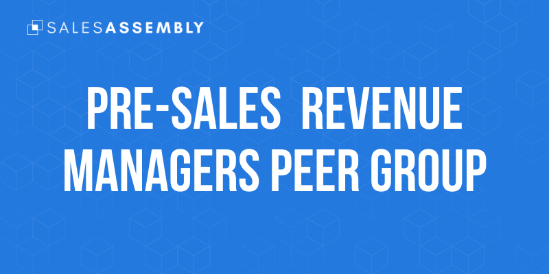 Pre-Sales Revenue Managers Peer Group